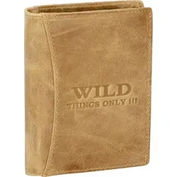 RFID echt Leder Portemonnaie Geldbörse Geldbeutel Herren Hochformat Natur (5500)