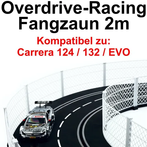 2m Zaun Fangzaun für Carrera Digital 124 132 EVO Kurven Geraden Leitplanke Bande