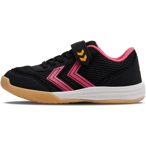 HUMMEL Kinder Freizeitschuhe MULTIPLAY FLEX VC JR - Sneaker mit offener Konstruktion und Klettverschluss, bieten optimalen Komfort und Grip durch die TPR-Außensohle mit sechseckigem Profil.