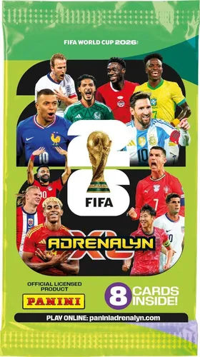 Panini FIFA World Cup 2026 Adrenalyn XL Sammelkarten-Set (8 Karten) - Entdecken Sie das Panini FIFA World Cup 2026 Adrenalyn XL Set mit 8 Sammelkarten! Perfekt für Sammler und Fußballfans, bietet jede Packung spannende Überraschungen und beeindruckende Designs.