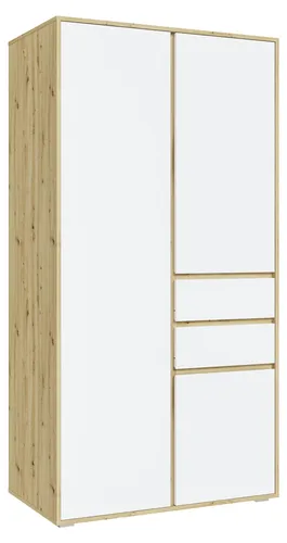 xonox.home Kleiderschrank 2-türig Falun in Artisan Eiche Nachbildung - Moderner Kleiderschrank 2-türig (B/H/T: 100x194x56 cm) in elegantem Design, ideal für Schlafzimmer und Flur. Bietet optimalen Stauraum mit pflegeleichten Oberflächen und einfacher Montage. Bringen Sie Ordnung und Stil in Ihr Zuhause!