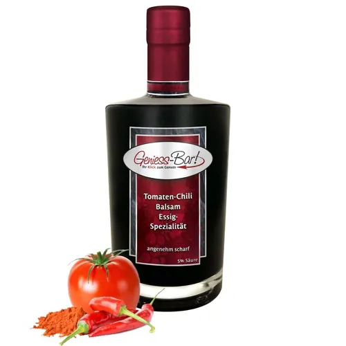 Tomaten Chili Balsam Essig - Spezialität 0,7L würzig angenehm scharf 5% Säure