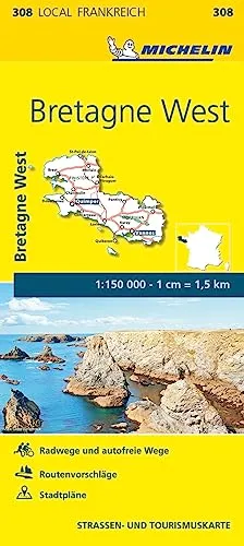 Produktbild Michelin Bretagne West: Straßen- und Tourismuskarte 1:150.000 (MICHELIN Localkarten)