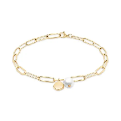 s.Oliver Armband - Elegantes goldfarbenes Edelstahlarmband mit verstellbarer Gliederkette - Hochwertiges s.Oliver Armband aus poliertem Edelstahl, verstellbar bis 21 cm. Zeitloses Design und perfekte Geschenkidee, geliefert in einem nachhaltigen Baumwoll-Säckchen.
