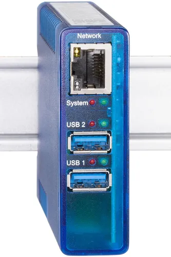 W&T USB-Server Gigabit 53663 2.0 - Automatisierungstechnik: Integriert USB-Geräte industrietauglich per TCP/IP-Ethernet für zuverlässige Netzwerkverbindung.