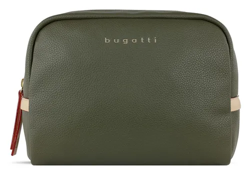 Bugatti Kosmetiktasche Ella Olive - Reisetasche mit stilvollem Design, perfekt für Reisen und den täglichen Gebrauch, bietet viel Platz für Ihre Kosmetikartikel.