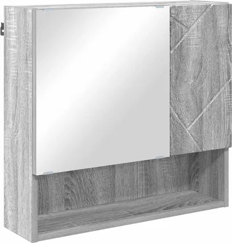 vidaXL Spiegelschrank Grau Sonoma 59 x 17 x 55 cm Holzwerkstoff
