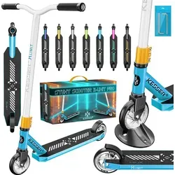 KESSER® Stunt Scooter X-Limit-Pro – 360° Lenkung für maximale Kontrolle - Roller / Kickboards – Der KESSER Stunt Scooter X-Limit-Pro bietet eine rutschfeste Trittfläche und ABEC 9 Kugellager für hohe Geschwindigkeit und Sicherheit, ideal für Tricks und Fahrspaß für Kinder und Erwachsene.