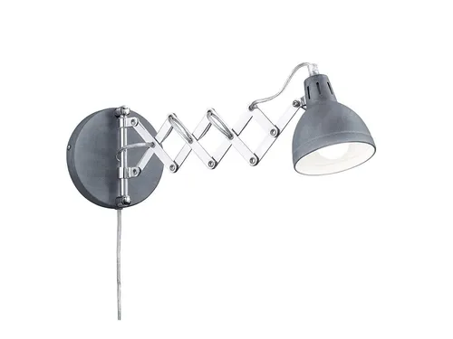 Reality Leuchten LED Wandleuchte im Retro Stil, Warmweiß, ausziehbar bis 53 cm - Stylische LED Wandleuchte im angesagten Retro Design mit ausziehbarem Scherenarm. Ideal für Wohnzimmer und Schlafzimmer, bietet sie vielseitige Einsatzmöglichkeiten und eine komfortable Bedienung über den Schnurschalter. Inklusive energieeffizienter LED.