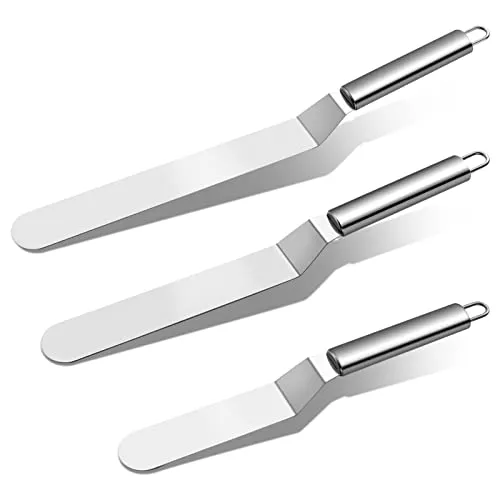 miuse Winkelpalette Set 3 Stück aus Edelstahl für Torten und Desserts