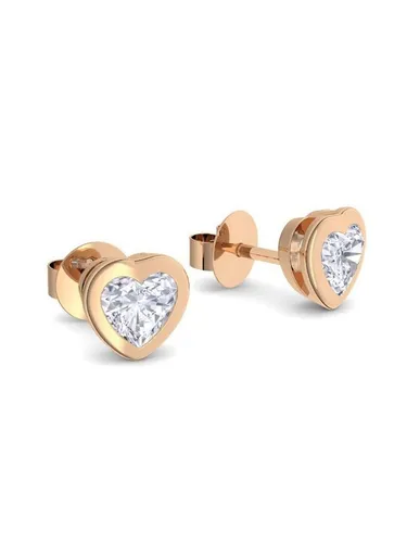 Amoonic Paar Ohrstecker Herz Ohrstecker Silber 925 Damen Herz Ohrringe mit Zirkonia Geschenk (inkl. Schmucketui), Ohrstecker in Silber, Gold oder Rosegold vergoldet Geschenk Freundin