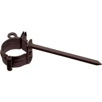 Inefa Rohrschelle DN 75 mit 110mm Schlagstift Stahl Dunkelbraun Wandmontage