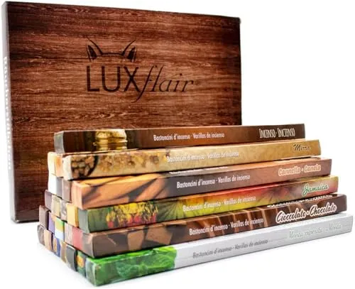 Premium Räucherstäbchen Mix von Luxflair: 26 unterschiedliche Packungen von fruchtig bis klassisch, Winter Edition XXL Großpackung, Set original indischer Räucherstäbchen für kalte Jahreszeit