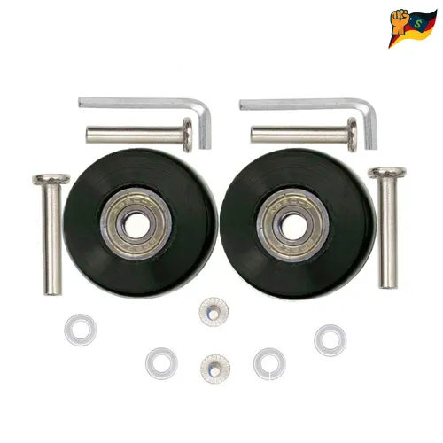 Koffer Ersatzrollen 40mm Gummi Räder 1 Paar 8mm Z
