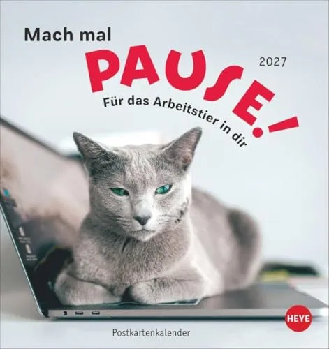 Mach mal Pause Postkartenkalender 2027 von Heye