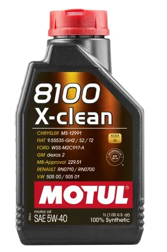 Motul 102786 8100 5W40 X-clean 5W40 / 1Liter, Brown