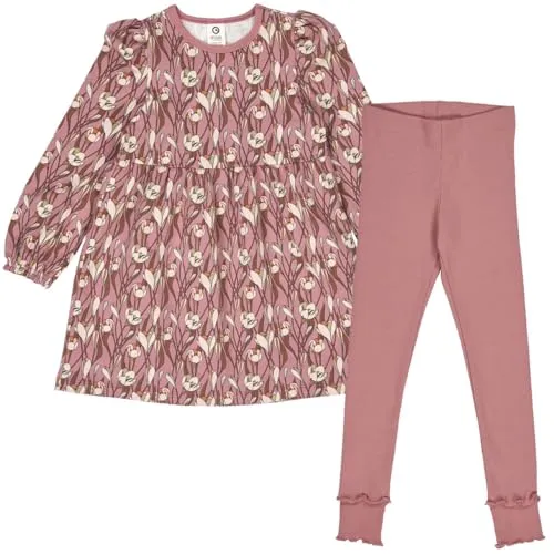 müsli Set aus Langarmkleid und Leggings Nostalgia rose/Root/Oak, 110