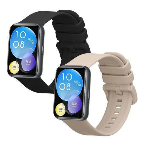 kwmobile 2x Sportarmband kompatibel mit Huawei Watch Fit 2 Armband -