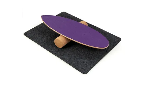 COSTWAY Balanceboard, aus Holz, für zuhause, inkl. Korkrolle, bis 227kg