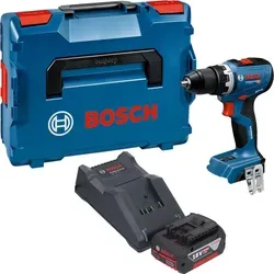 Bosch GSR 18V-65 Professional Akku Bohrschrauber - Akkuschrauber mit 63 Nm Drehmoment, bürstenlosem Motor und KickBack Control für sicheres Arbeiten. Ideal für Handwerksprojekte und enge Räume.