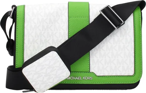 MICHAEL KORS Umhängetasche für Herren – Stilvolle Begleitung in Weiß - Elegante Umhängetasche aus 100% Polyester, ideal für den täglichen Gebrauch. Praktisch und modisch, bietet genügend Platz für Ihre Essentials.