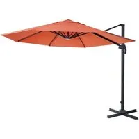 Gastronomie-Ampelschirm MCW-A96, 3m Sonnenschirm in Terracotta