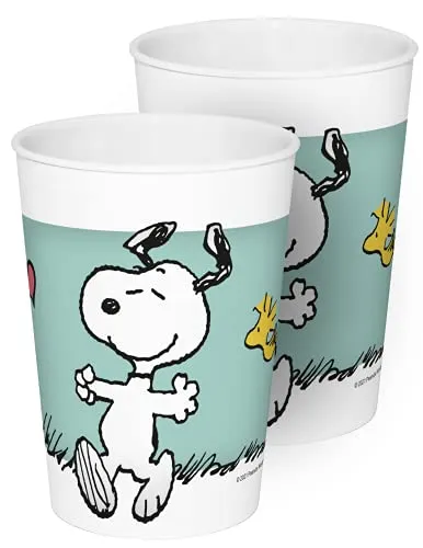 Trinkbecher Snoopy Kids 2er Set 330ml, Mintgrün in grün von GEDA LABELS