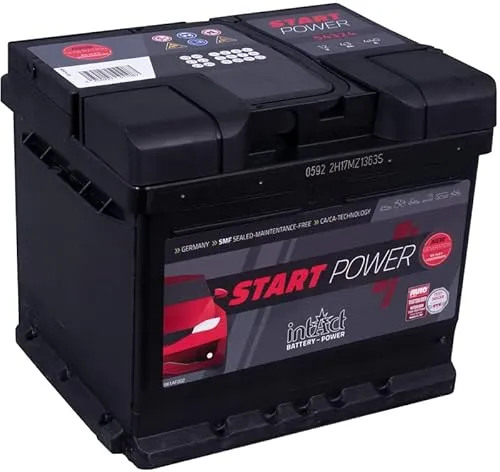 intAct Start-Power 54324GUG Starterbatterie 12V 43Ah, 440A (EN) Kaltstartstrom, zuverlässige und wartungsarme Batterie mit erhöhtem Auslaufschutz