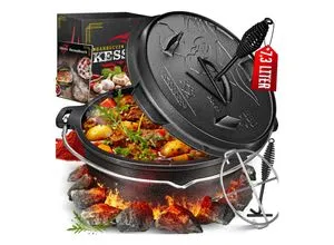 KESSER® Dutch Oven Set BBQ in schwarz von Kesser