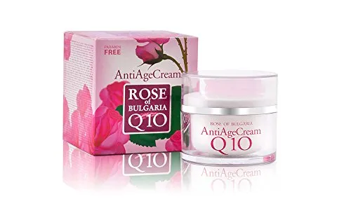 Biofresh Rose of Bulgaria Anti Age Cream Q 10 mit Rosenwasser, Jojobaöl, Vitamin E und Sheabutter 50ml