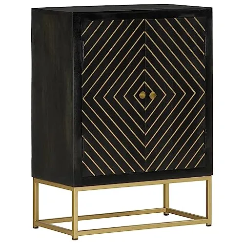 vidaXL Sideboard, Kommode mit 2 Fächern in gold von vidaXL