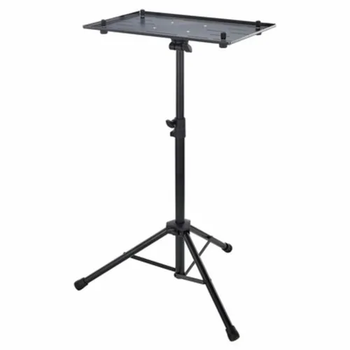 K&M 12185 Laptopständer mit großer Auflageplatte - Laptop-Ständer mit abnehmbarer Ablage (479 x 312 mm) für alle Laptopgrößen, höhenverstellbar von 70 bis 125 cm und sicherer Halt durch Gummikappen.