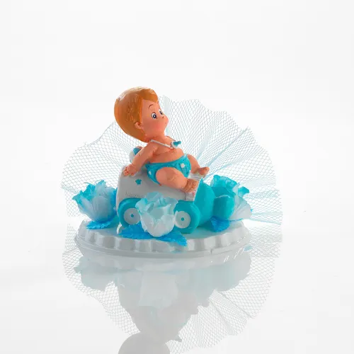 Kleiner Tortenaufsatz mit Baby, blau 1