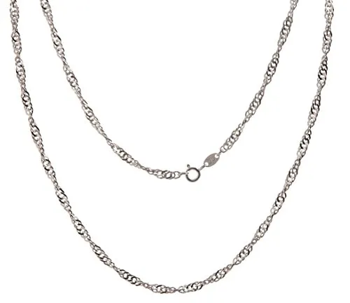 Silberketten Store Singapurkette, Halskette, 2,3mm - echt 925 Silber, Länge 95cm