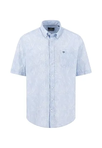 FYNCH-HATTON Kurzarmhemd aus Baumwolle mit Allover-Print und Button-Down-Kragen - Hochwertiges Kurzarmhemd aus 100 % Baumwolle für optimalen Tragekomfort. Vielseitig für Business, Freizeit oder besondere Anlässe geeignet. Pflegeleicht und langlebig – ideal für jeden Tag.