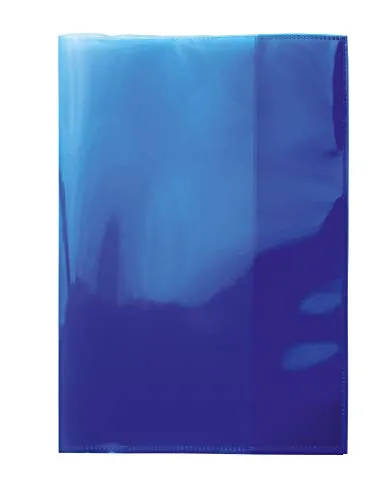 HERMA 19609 Heftumschläge A5 Transparent Blau, 10 Stück, Hefthüllen aus strapazierfähiger, abwischbarer & extra dicker Polypropylen-Folie, durchsichtige Heftschoner Set für Schulhefte, farbig
