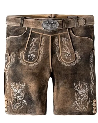 Stockerpoint Herren Lee Trachtenlederhose, Sepia raw, 54 von Stockerpoint