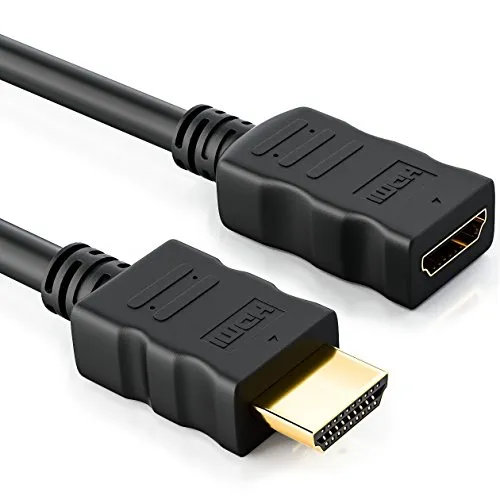 deleyCON 1,5m HDMI Verlängerung Kabel - Kompatibel zu HDMI 2.0a/b/1.4a - UHD 4K HDR 3D 1080p 2160p ARC - High Speed mit Ethernet - Schwarz