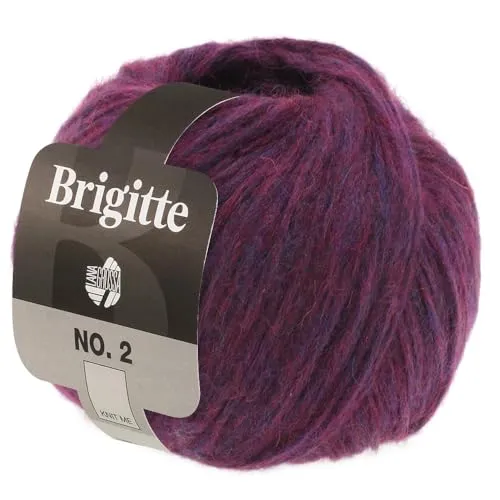 LANA GROSSA Brigitte Nr.2 | Edle Netzgarnstruktur aus Alpaka und Baumwolle | Handstrickgarn aus 47% Alpaka, 45% Baumwolle & 8% Schurwolle | 50g Wolle zum Stricken & Häkeln | 140m Garn FB 34