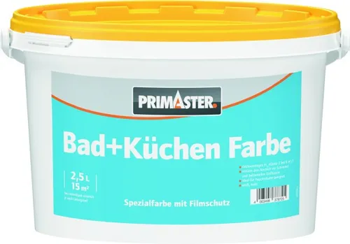 Primaster Bad- und Küchenfarbe Weiß 2,5 L – Matt