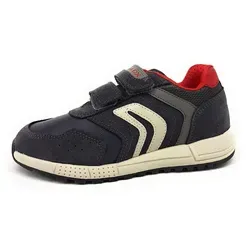 Geox J Alben Kinderschuhe Jungen Halbschuhe Klett Schnürer Grau Freizeit, Schuhgröße:34 EU - Grau - 34