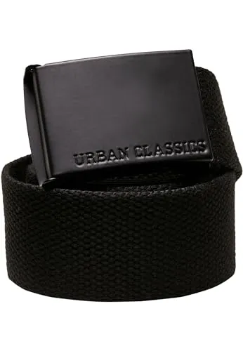 Urban Classics Colored Buckle Canvas Belt black L/XL