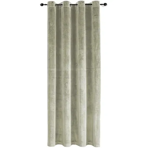 TiborTex Verdunkelungsvorhang Samt weich 300x245 cm Sand Beige Ösen Vorhang Blickdicht abdunkelnd Gardine Ösenaufhängung