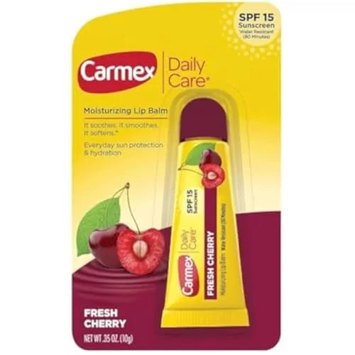 Carmex Daily Care Feuchtigkeitsspendender Lippenbalsam, Fresh Cherry, LSF 15, 10 g
