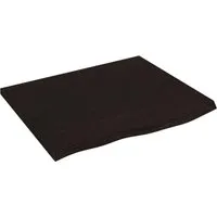 Produktbild vidaXL Massivholz Tischplatte Dunkelbraun 60x50 cm