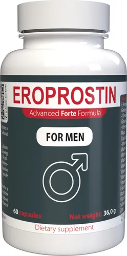 Eroprostin für Männer - 60 Kapseln - Nahrungsergänzungsmittel für Männer mit hochdosierten, pflanzlichen Inhaltsstoffen wie Maca und L-Arginin zur Unterstützung der Fruchtbarkeit und des Testosteronspiegels.