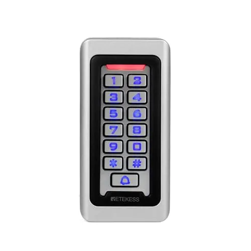 Retekess T-AC03 Codeschloss Türöffner, Codeschloss Garagentor, Wasserdichte RFID IP68, Zutrittskontrolle Codetaster, für Fabrik Warehouse Wohngebäude, Bank, Garagentor