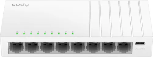 CUDY 8-Port Gigabit Desktop Switch with USB C