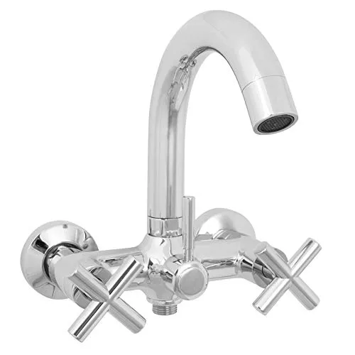 Welfenstein Wannenarmatur WA-03 Zweigriffmischer Kreuzgriff Aufputz Mischer für Badewanne
