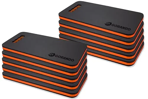 Gorando Premium Kniekissen 10er Set - Knieschutz für Garten, Haus und Werkstatt - langlebige Kniepads aus hochwertigem EVA Schaum für ermüdungsfreies Knien und sicheren Halt bei allen Tätigkeiten.